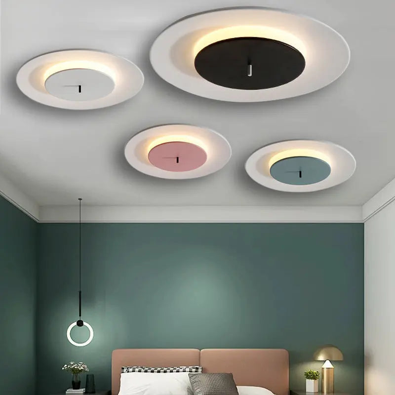 Creative UFO Wall Bedroom Simple LED Ceiling Light tableandwalllamps