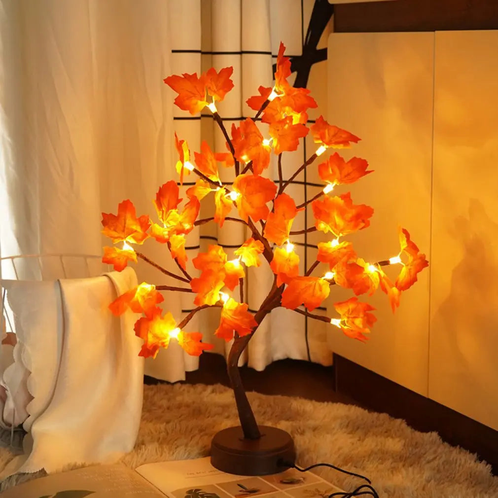 LED Table Lamp Maple Tree USB Fairy Night Lights For Christmas Wedding Parties Home Decoration tableandwalllamps