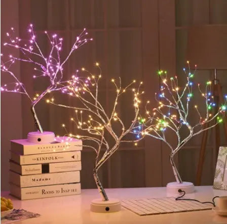 Christmas Decoration Night Light LED Pearl Tree Light Starry Touch Light tableandwalllamps