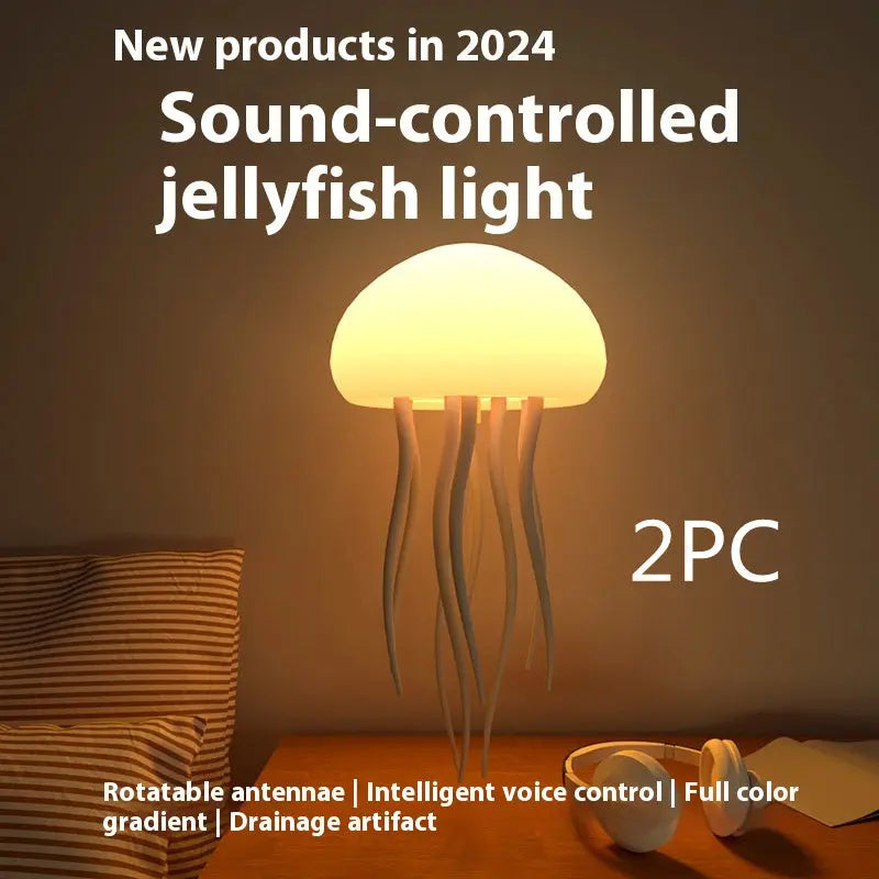 Jellyfish Mood Lamp LED Jellyfish Night Light Portable Jellyfish Lamp Jellyfish Decorations Smart Table Lamp For Bedside Desk tableandwalllamps