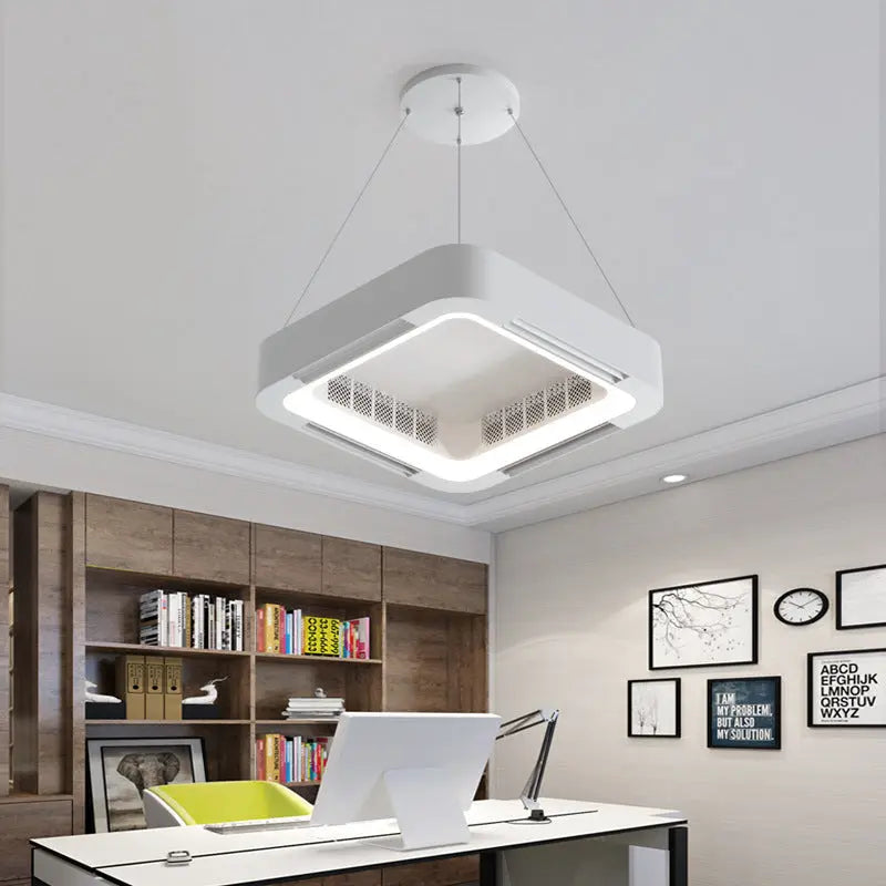 Leafless Overhead Fan Light Square Intelligence tableandwalllamps