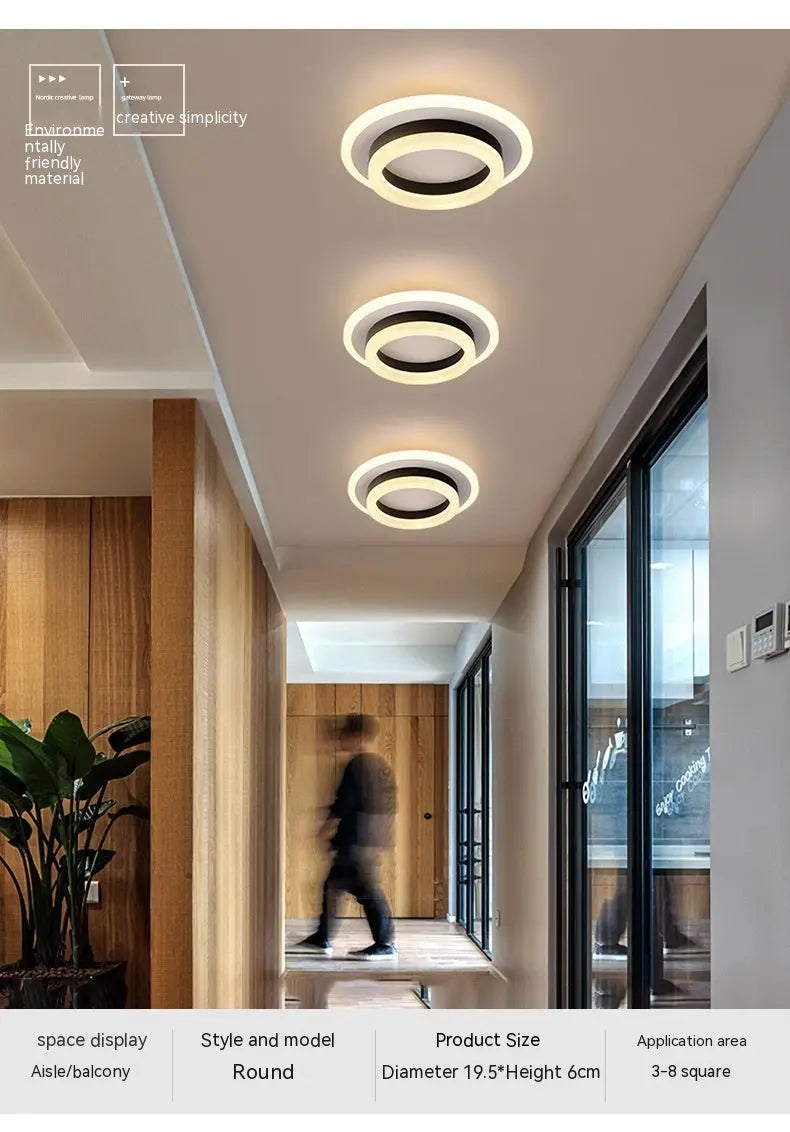 Simple LED Corridor Aisle Hallway Living Room Entrance Balcony Ceiling Light tableandwalllamps