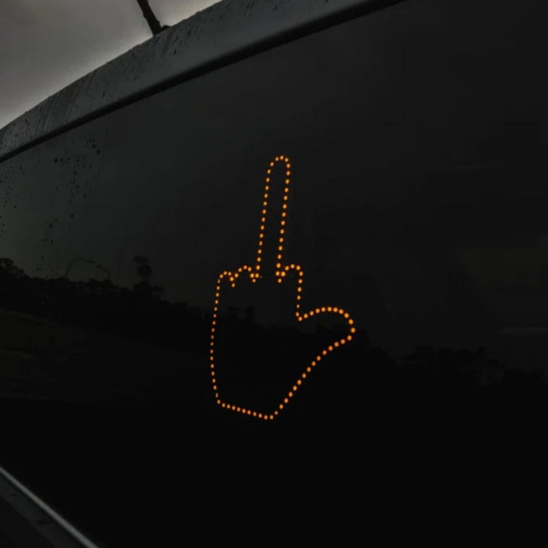 Funny New LED Illuminated Gesture Light Car Finger Light With Remote Road Rage Signs Middle Finger Gesture Light Hand Lamp tableandwalllamps