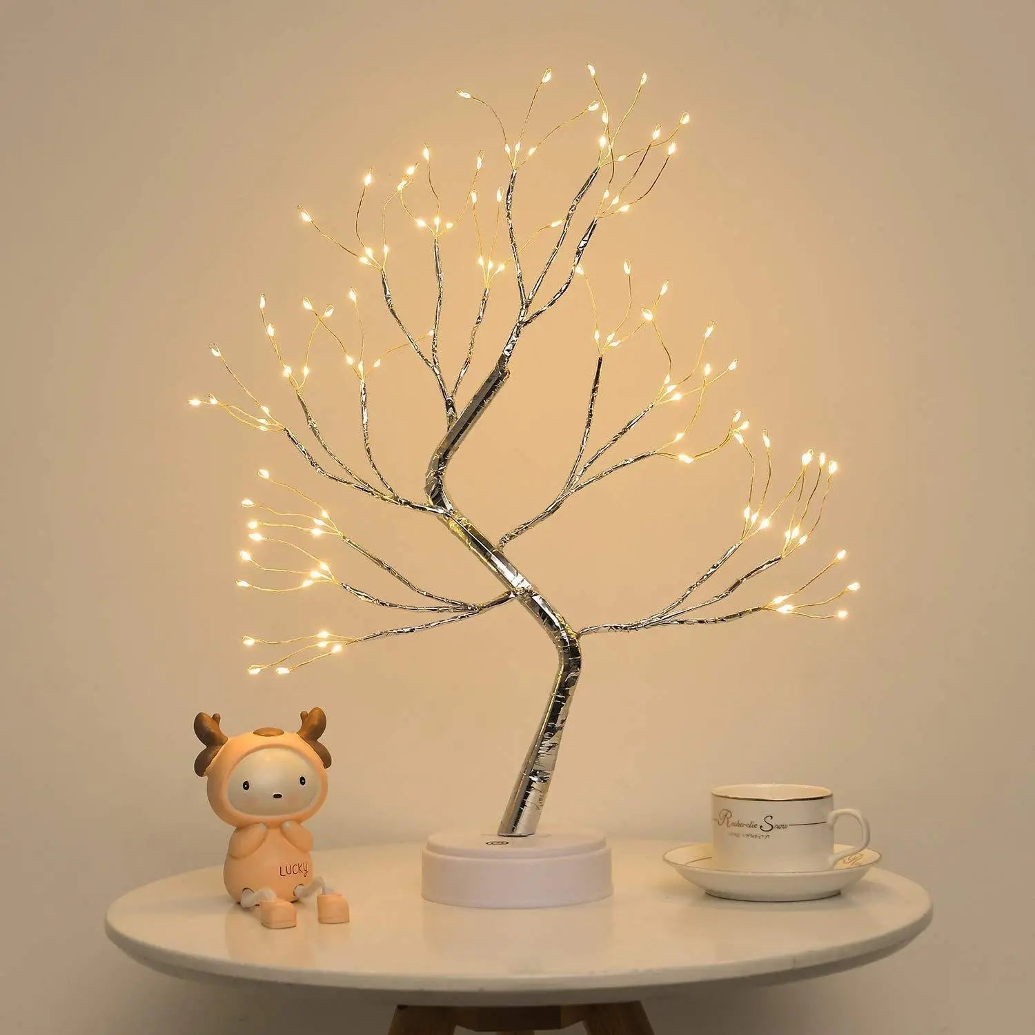 LED Bedroom Tree Shape String Copper Wire Lamp tableandwalllamps