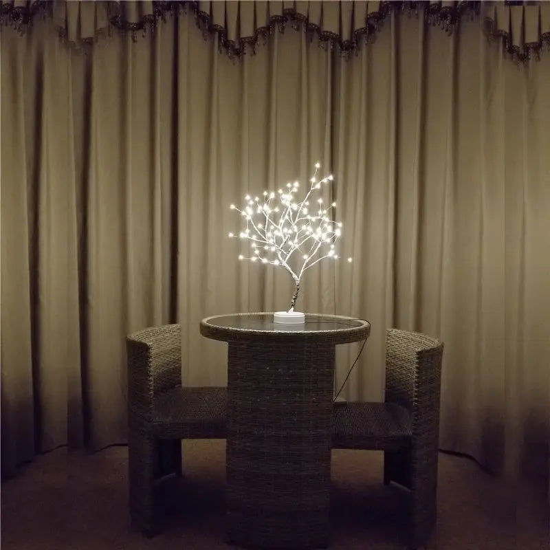 Tree Light Touch Switch Pearl Star Night Light tableandwalllamps