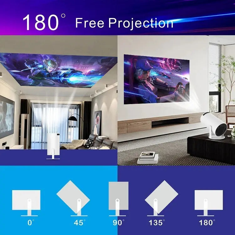 4K Portable Projector For Home Use tableandwalllamps