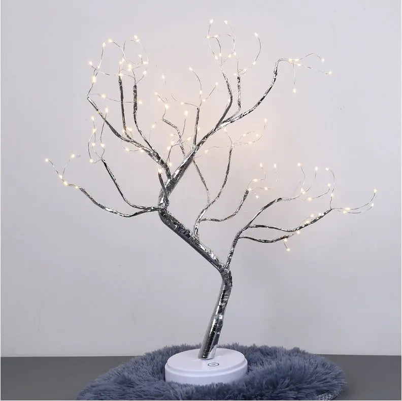 Tree Light Touch Switch Pearl Star Night Light tableandwalllamps