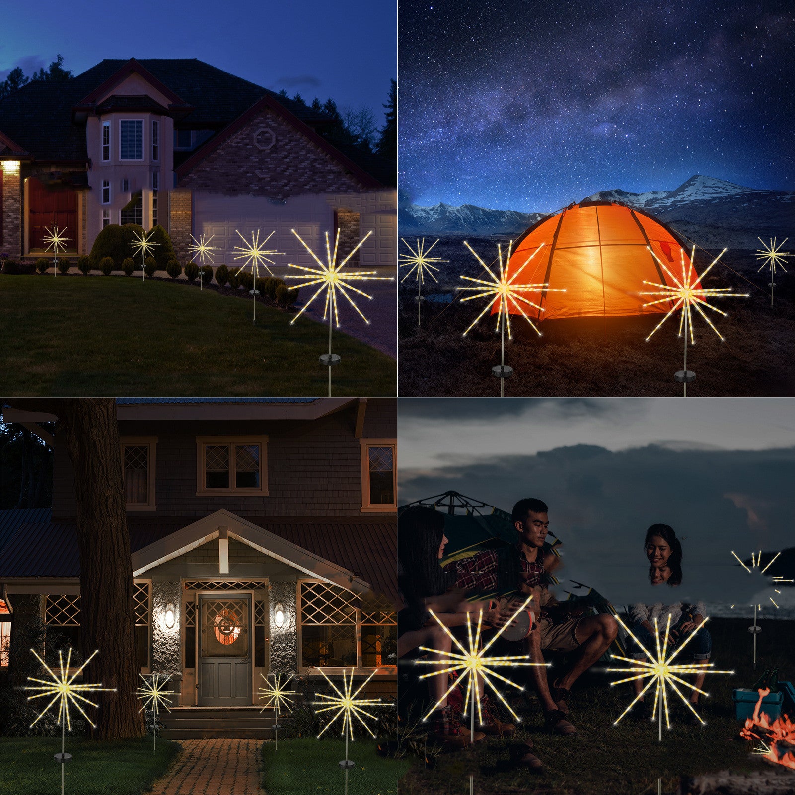 Solar Garden Light Courtyard Meteor Marquee tableandwalllamps