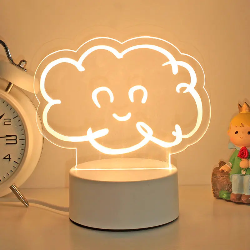 Girly Heart 3d Night Light Girl Bedroom Soft Light Table Lamp tableandwalllamps