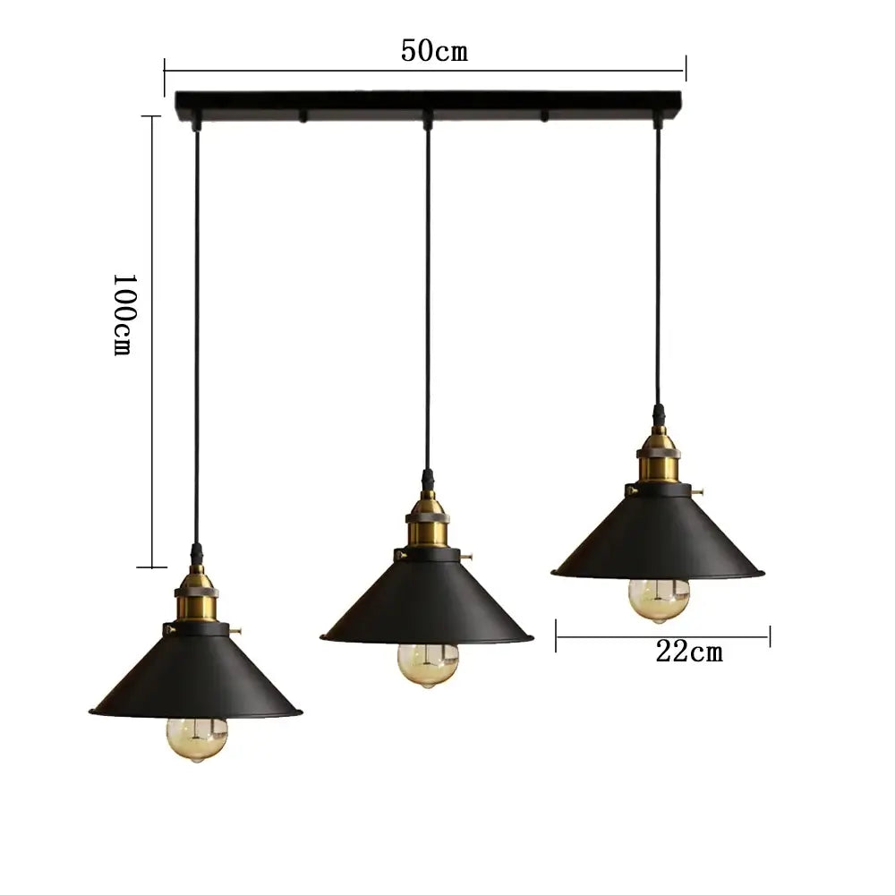 Vintage Pendant Light Loft Retro Chandelier Pendant Lamp E27 Base Industrial Hanging light Edison Home Lighting for Living Room