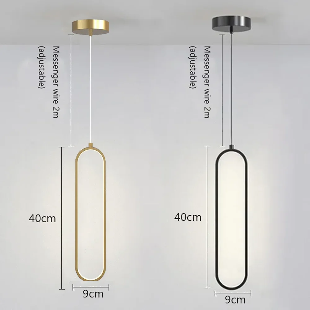 Modern Minimalist LED Pendant Light Chandelier For Bedroom Restaurant Living Room Gold Black Hanging Lamps Decoration Led Lustre