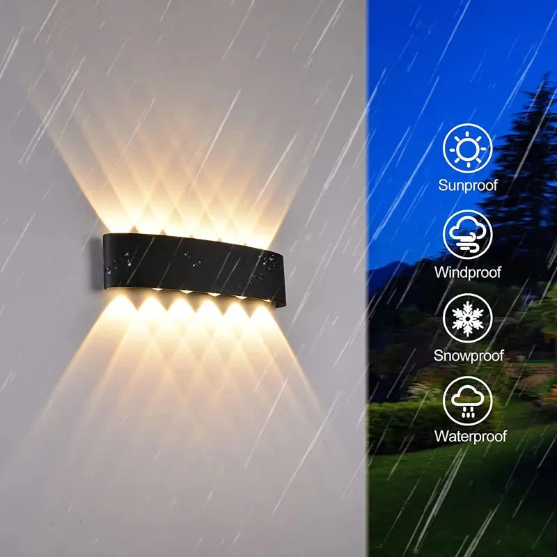 Aluminum LED Wall Lamp Waterproof IP65 Outdoor Garden Lights 8W 12W Interior Wall Light for Bedroom Living Room Stairs Lighting tableandwalllamps