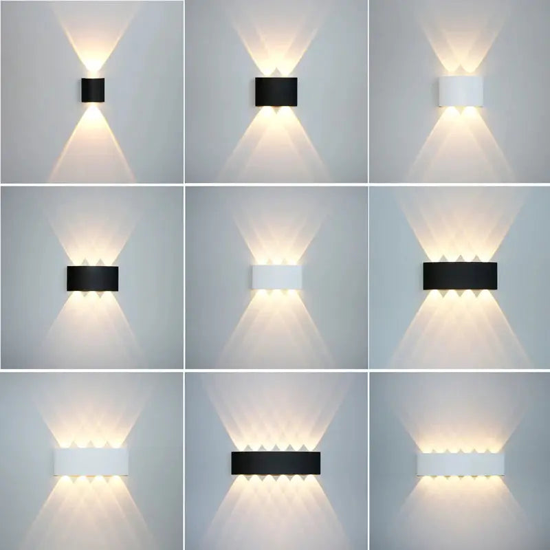 Aluminum LED Wall Lamp Waterproof IP65 Outdoor Garden Lights 8W 12W Interior Wall Light for Bedroom Living Room Stairs Lighting tableandwalllamps