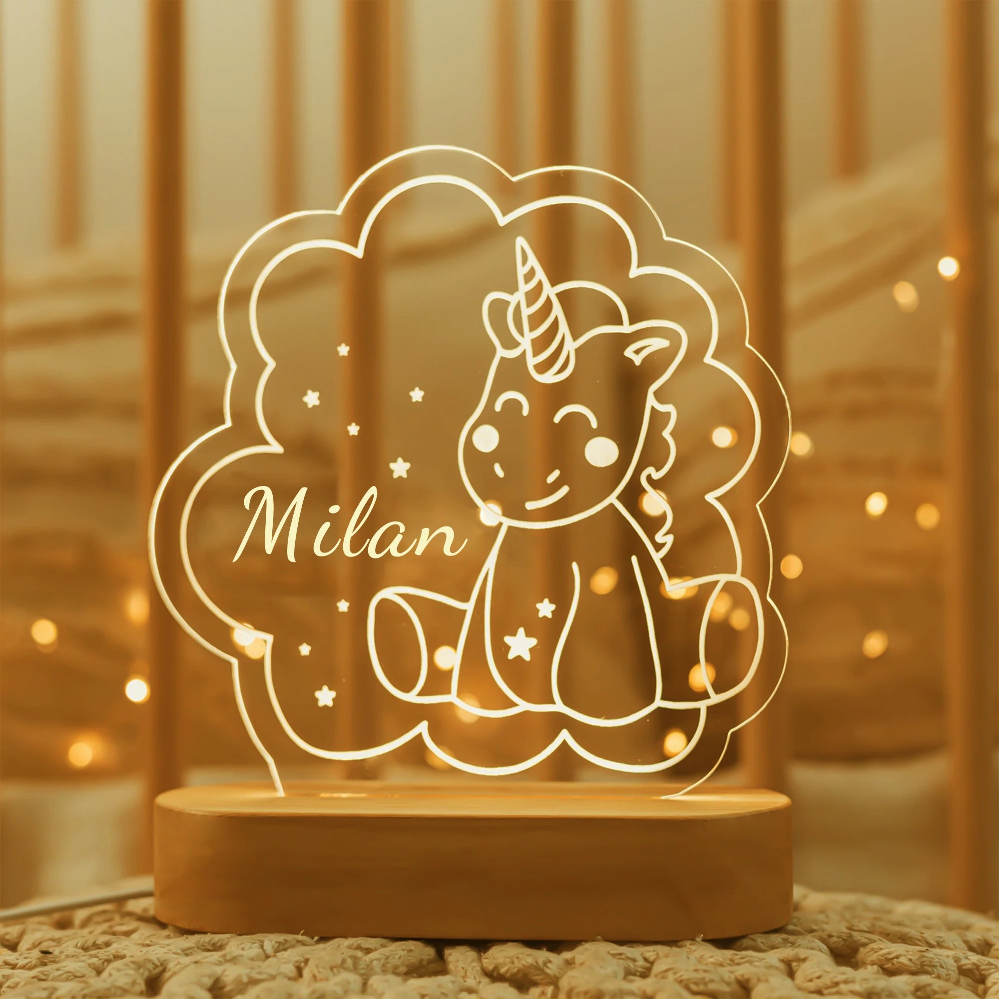 Custom Baby Kids USB Night Light Personalized Children Name Lamp Nursery Newborn Bedroom Home Decoration Birthday Souvenir Gift tableandwalllamps