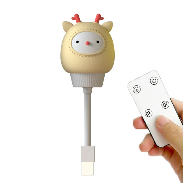 USB Cartoon Cute Night Light With Remote Control Babies Bedroom Decorative Feeding Light Bedside Tabe Lamp Xmas Gifts For Kids tableandwalllamps