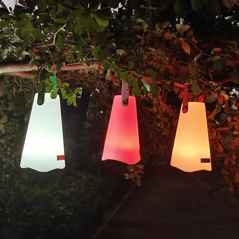 Outdoor Waterproof Illuminated Portable RGB LED Mood Lighting Lantern Lights Camping Lamp Remote Control Night Light with handle tableandwalllamps