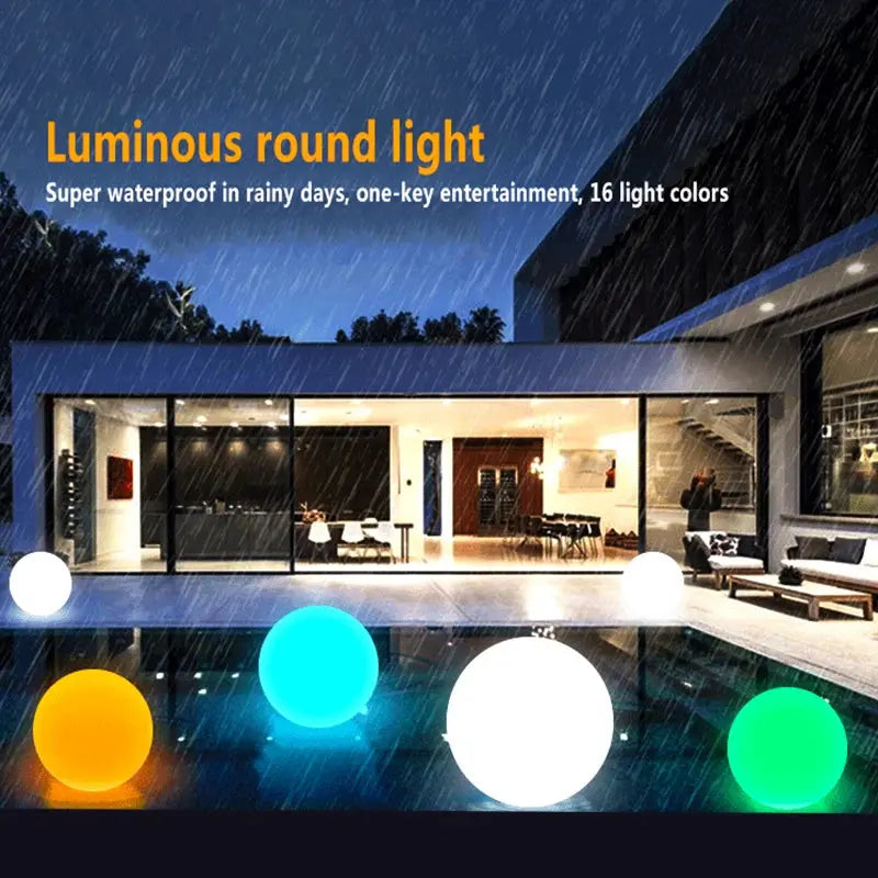 Solar LED Garden Ball Lights Outdoor Christmas Decoration Street Lawn Lamp Rechargeable RGB Swimming Pool Floating Light tableandwalllamps