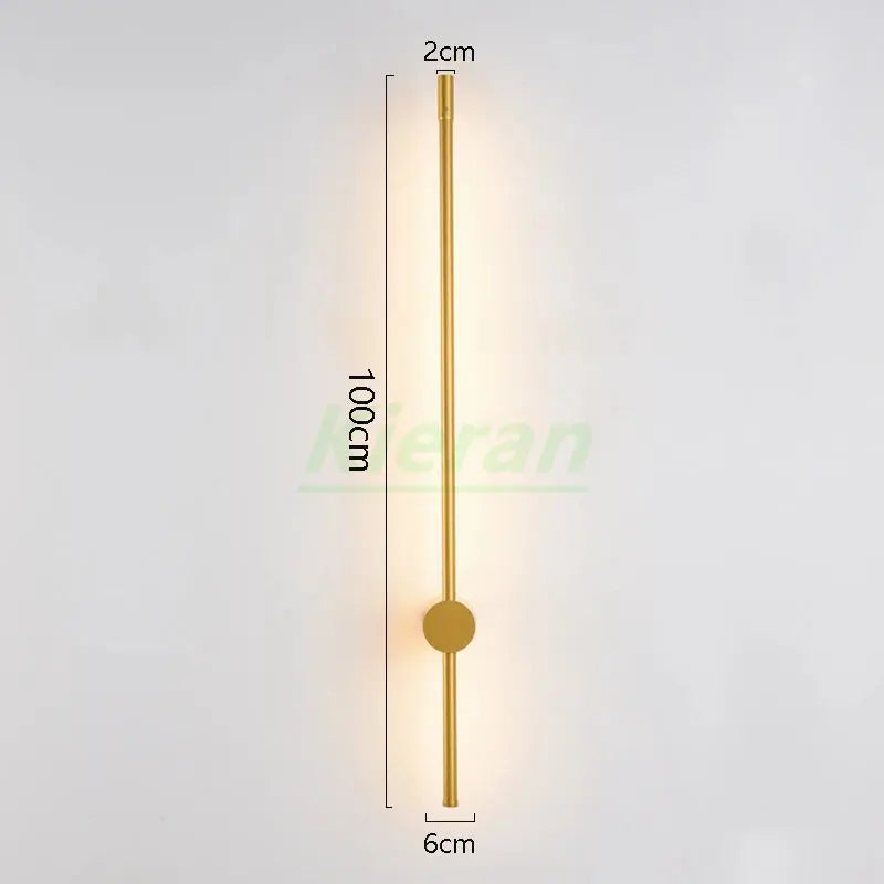 Nordic Modern Long Strip Highlight LED Wall Lamp Bedroom Dining Room Study Bedside Wall Lights Living Room Decoration Wall Lamps tableandwalllamps