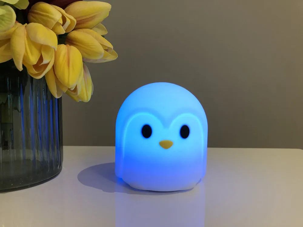 Rabbit Cow Cat LED Night Light Touch Sensor Colorful Battery Powered Silicone Animal Lamp for Children Baby Gift tableandwalllamps