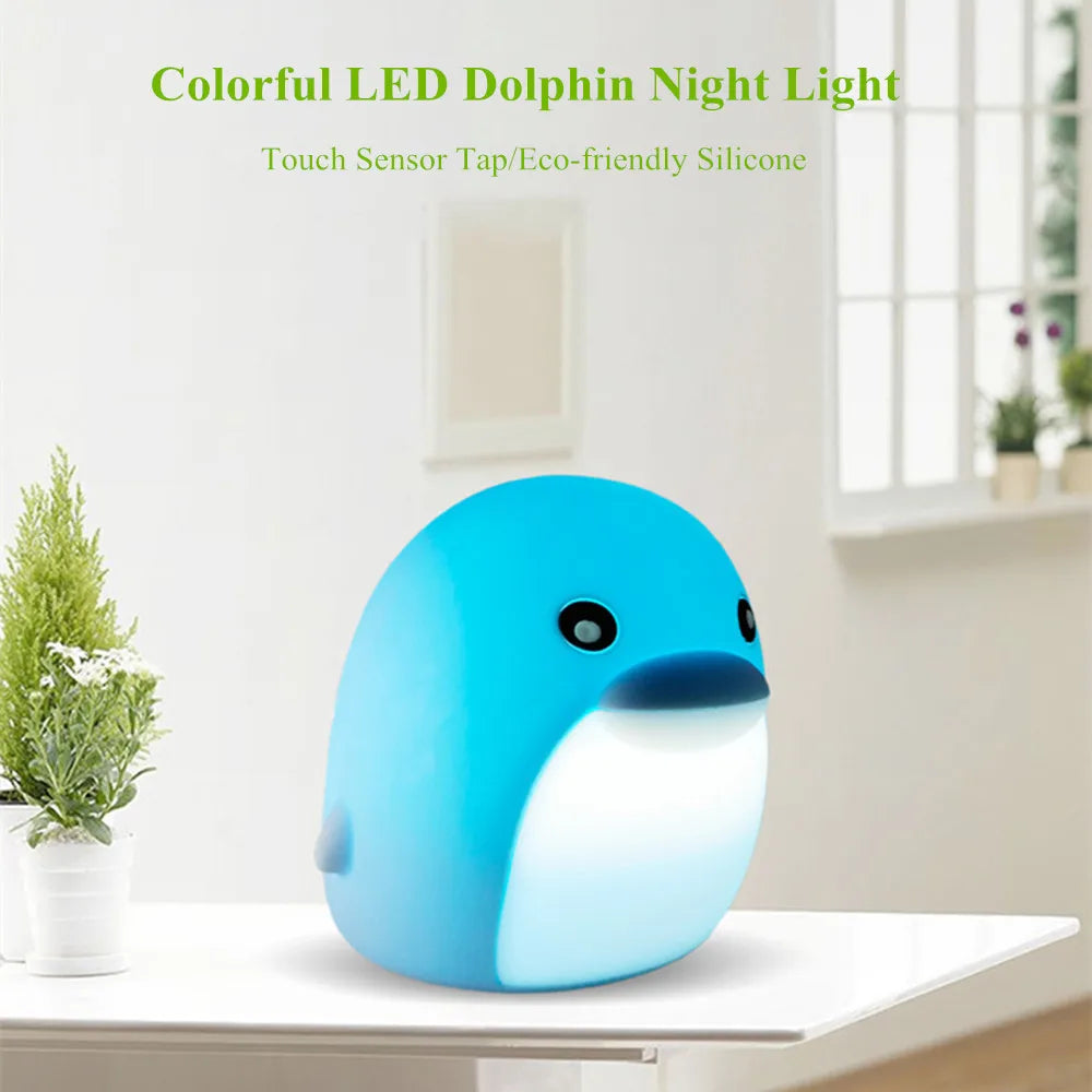 Rabbit Cow Cat LED Night Light Touch Sensor Colorful Battery Powered Silicone Animal Lamp for Children Baby Gift tableandwalllamps