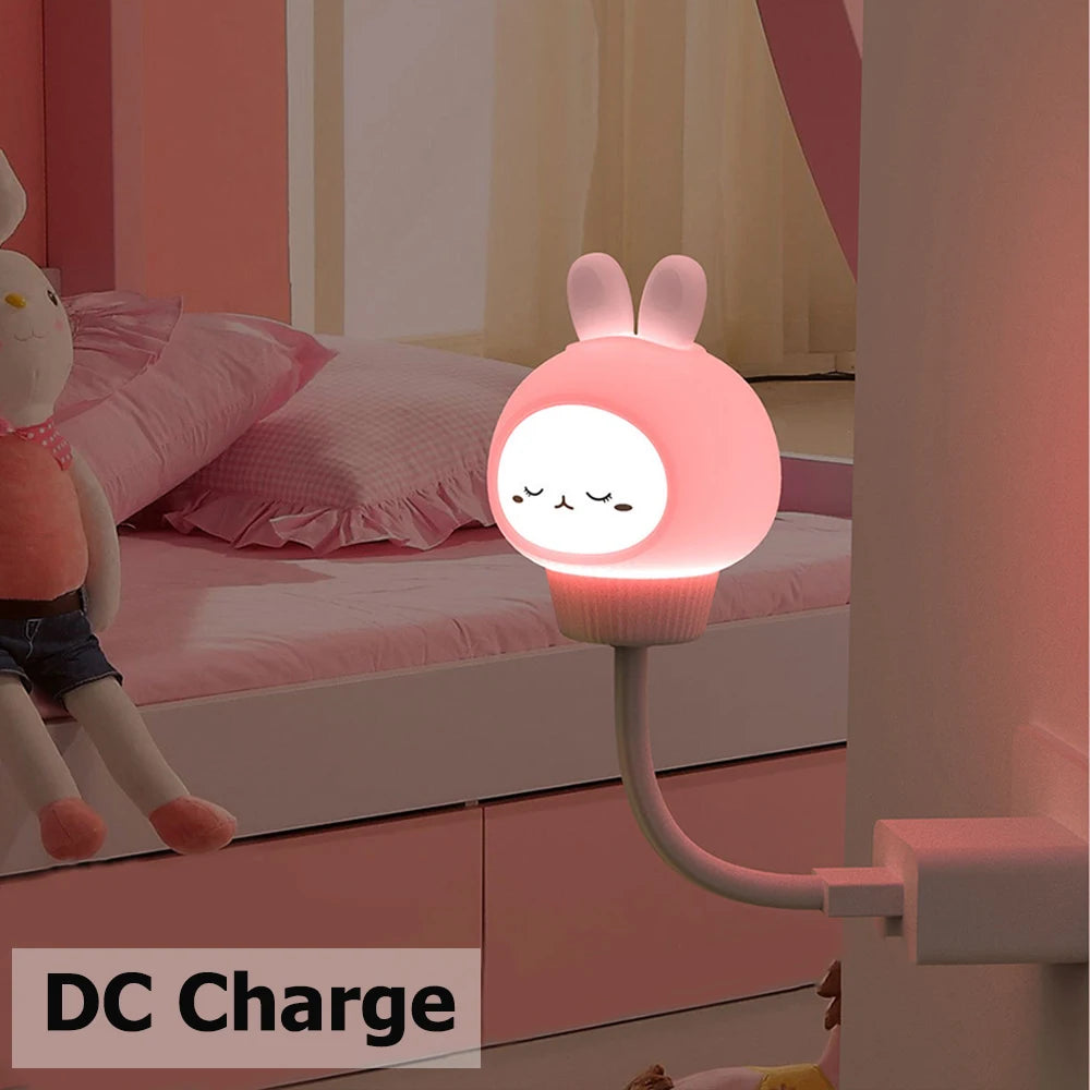 USB Cartoon Cute Night Light With Remote Control Babies Bedroom Decorative Feeding Light Bedside Tabe Lamp Xmas Gifts For Kids tableandwalllamps