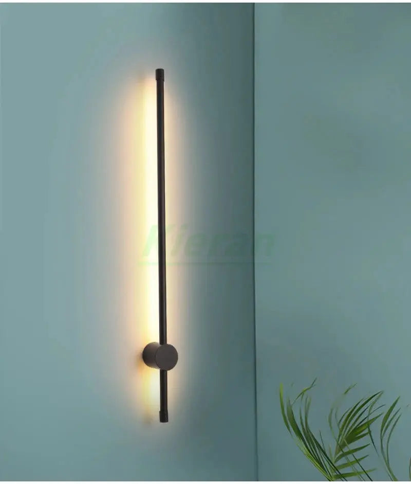 Nordic Modern Long Strip Highlight LED Wall Lamp Bedroom Dining Room Study Bedside Wall Lights Living Room Decoration Wall Lamps tableandwalllamps