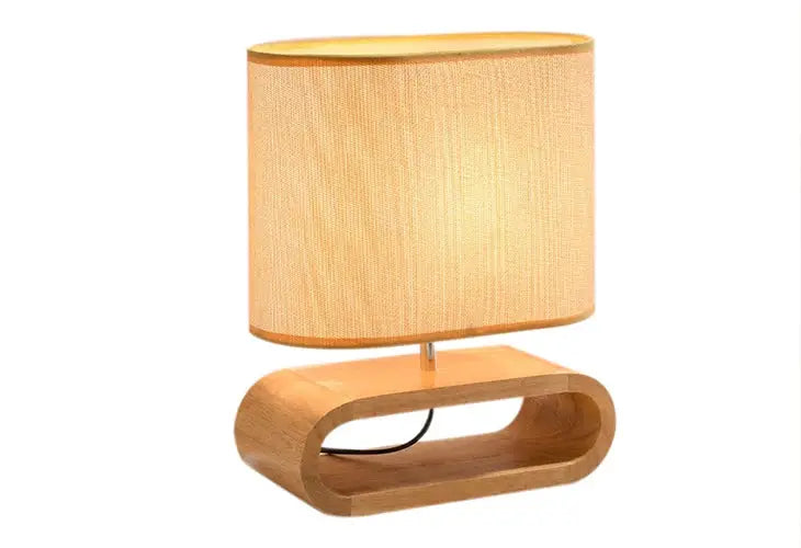 Nordic wood base table lamp cloth lampshade table lights for living room bedroom bedside desk lamp reading lights fixture E27 tableandwalllamps