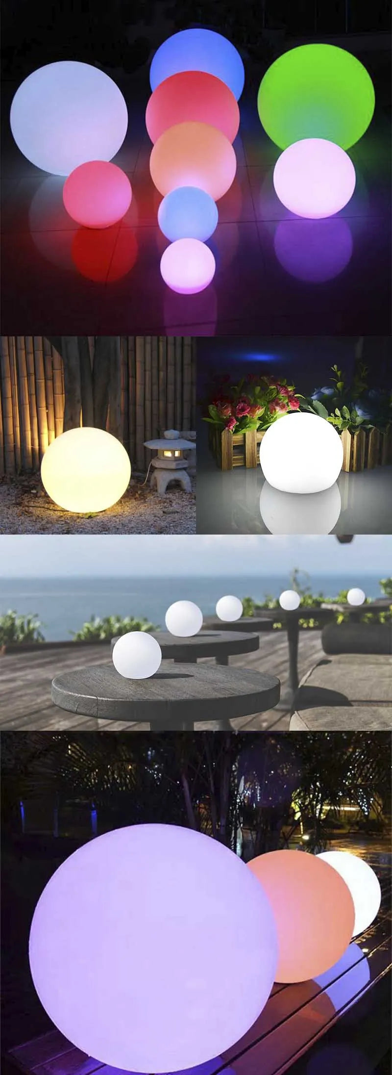 Waterproof LED Garden Ball Light landscape lighting deco jardin exterieur Outdoor Party Wedding bar piscina Floating Lawn Lamps tableandwalllamps