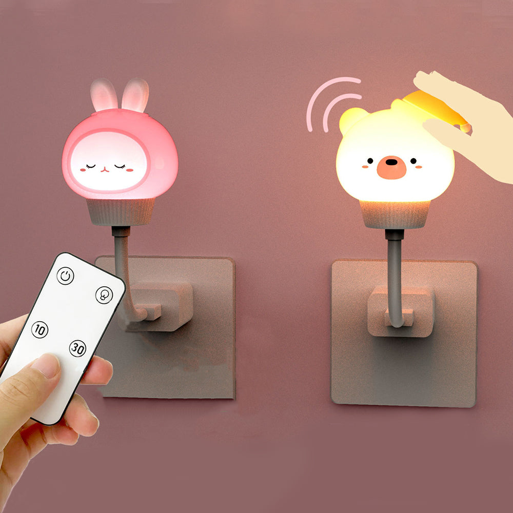 USB Cartoon Cute Night Light With Remote Control Babies Bedroom Decorative Feeding Light Bedside Tabe Lamp Xmas Gifts For Kids tableandwalllamps