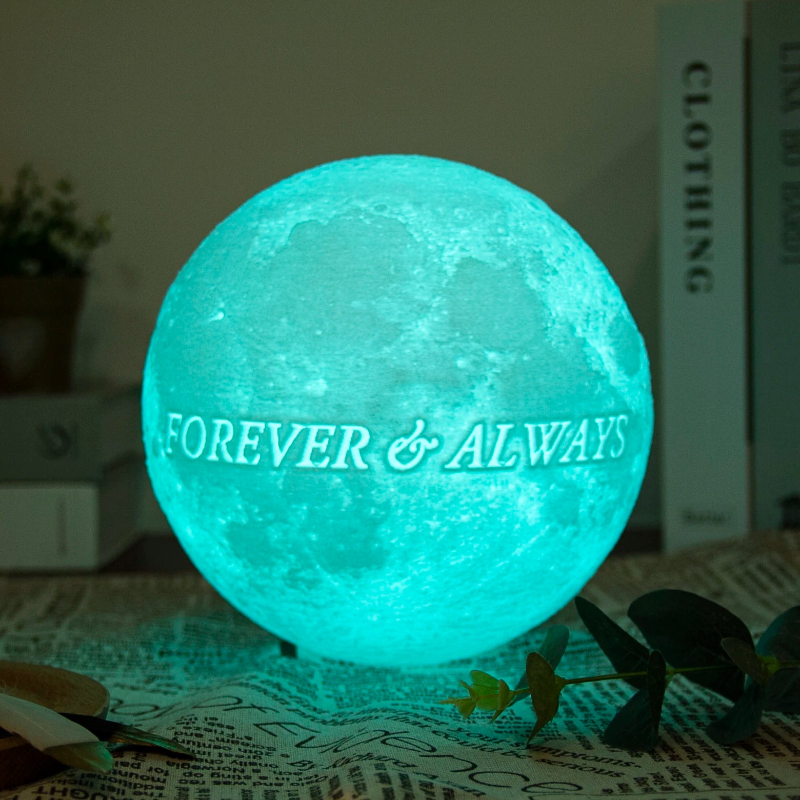 Personalized 3D Printing Moon Lamp Customized Photo Text Night Light USB Rechargeable Birthday Mother Day Lunar Christmas Gift tableandwalllamps