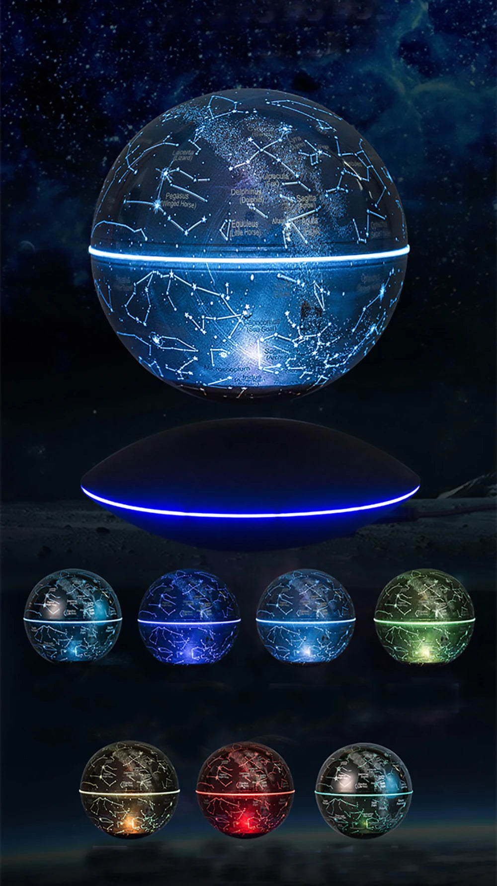 3D Magnetic Levitation led Night light bedroom decor table Lamp Child Gift Earth starry sky Ball Lights room decorative lamps tableandwalllamps