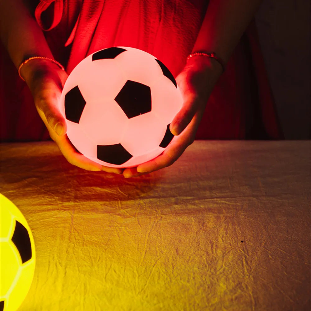 Football Night Light Touch Sensor Dimmable LED Light USB Rechargeable Waterproof Silicone Ball Lamp for Children Baby Toy Gift tableandwalllamps