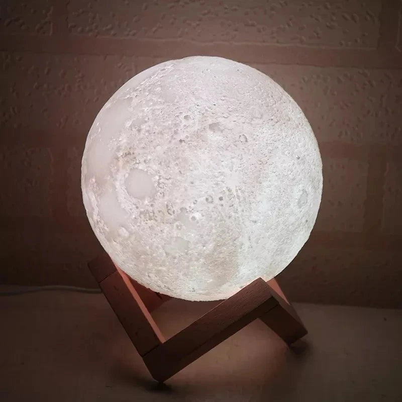 Humidifier Aromatizer Luminaire Lampshade Full Moon 3D lamp light diffuser aroma essential oil USB Ultrasonic tableandwalllamps