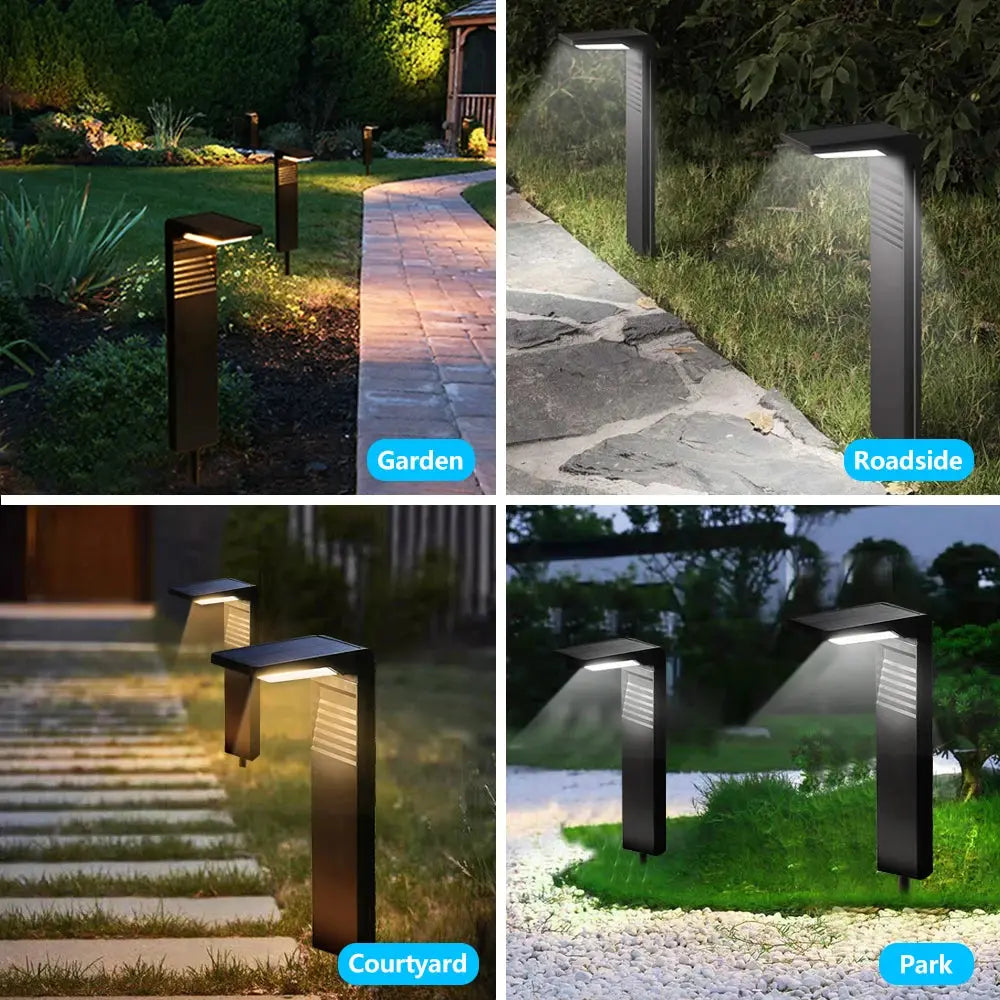 Solar Lights Outdoor Garden Decoration LED Solar Landscape Lights Waterproof Pathway Bollard Lawn Lights Yard Walkway Warm/White tableandwalllamps