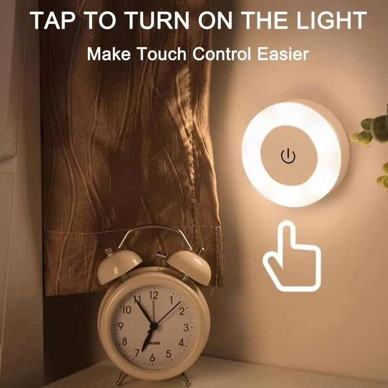 Dimming Touch LED Night Light USB Rechargeable Night Lamp Dedroom Kitchen Cabinet Wardrobe Lamp Staircase Wireless Closet Light tableandwalllamps