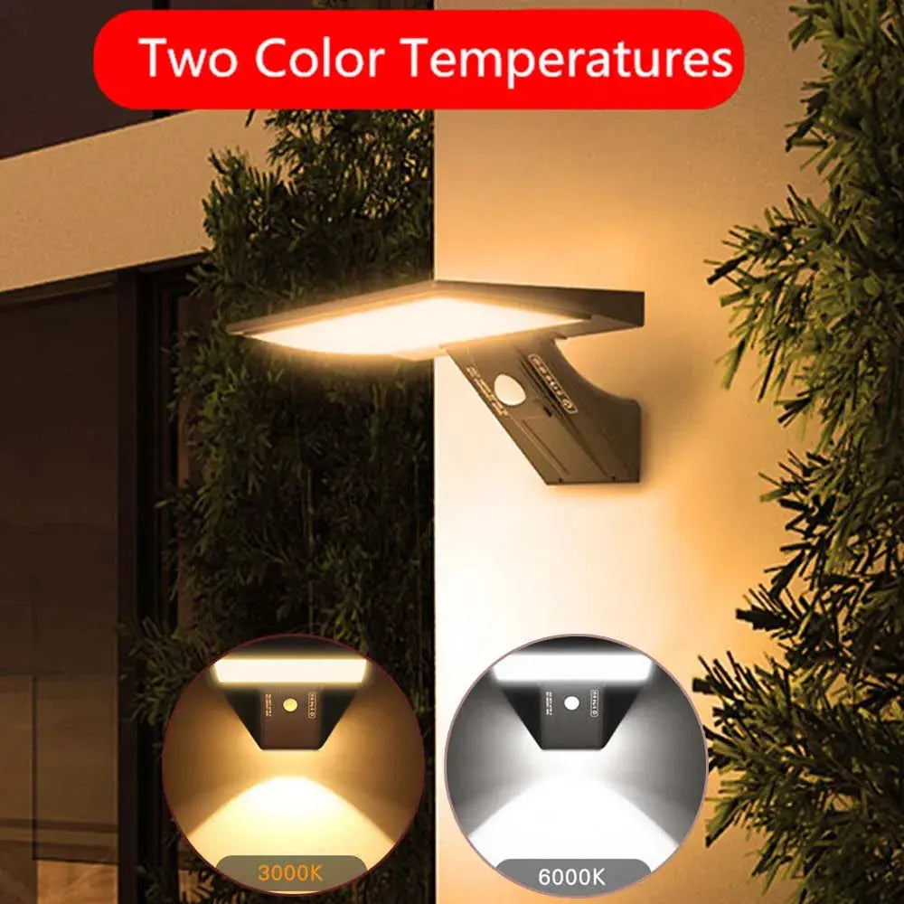 Solar Outdoor Lamps Garden Wall Motion Sensor Street Lawn Light IP 65 Waterproof Warm White Courtyard Solar Power Spotlighting tableandwalllamps