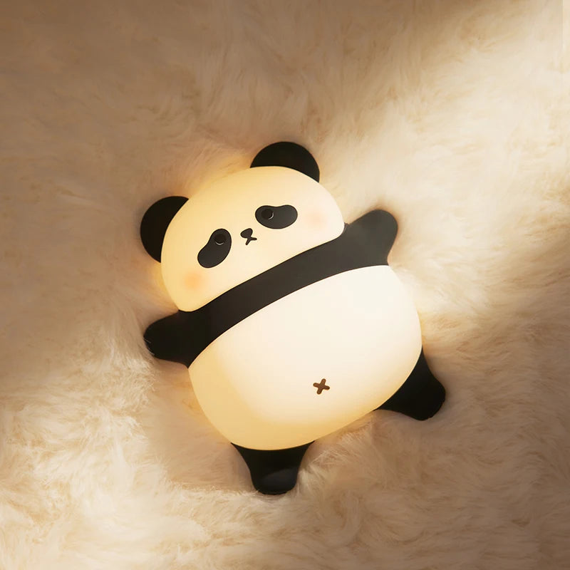 Panda Night Light, Touch Activated LED Desk Lamp, Cute Cartoon Baby Night Lamp for Kids Bedroom, Soft LED Nightlight for Kids tableandwalllamps