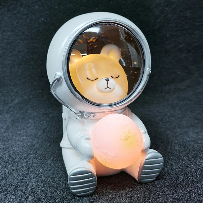 Night Lamp New Usb Charging Led Lamp Nursery Moon Animal Astronaut Cat Dog Table Decoration Baby Childrens Toy Birthday Gift tableandwalllamps