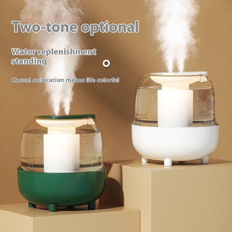 2.5L 4L Quiet Large Capacity Spray Humidifier Dual Nozzle Portable Mini Spray Humidifier Essential Oil Diffuser Air Humifier New tableandwalllamps