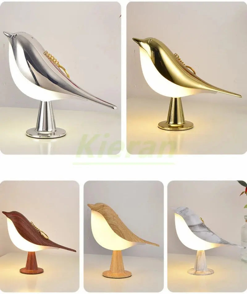 Modern Simple Magpie Led Desk Light Bedroom Study Bedside Lamp Living Room Decorate Touch Bird Floor Lamps Car Aromatherapy Lamp tableandwalllamps