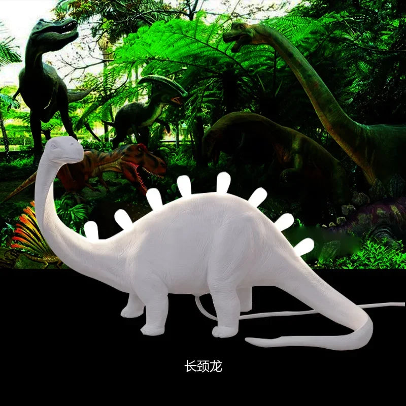 Nordic Dinosaur Resin LED Table Lamp Creative Designer Art Study Children's Room Bedhead Living  Model  Decoration Light tableandwalllamps