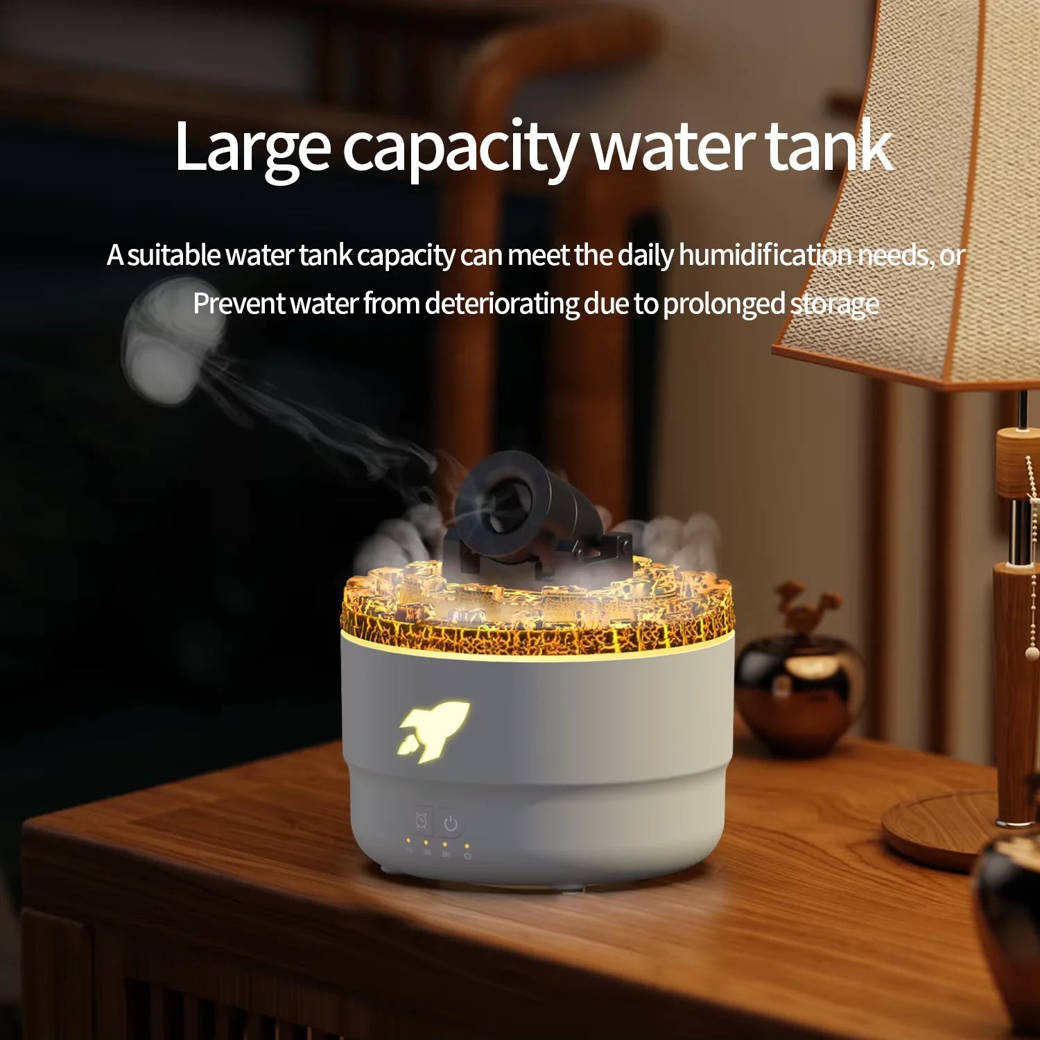 2024 New Creative Fort Aromatherapy Machine Household Lava Crack Humidifier Hotel Essential Oil Diffuser Aromatherapy Machine tableandwalllamps