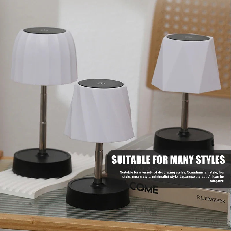 LED Rechargeable Table Lamp Wireless Touch Desktop Bedside Mood Night Light for Bedroom Study Office Bar Outdoor Club Cafe Decor tableandwalllamps