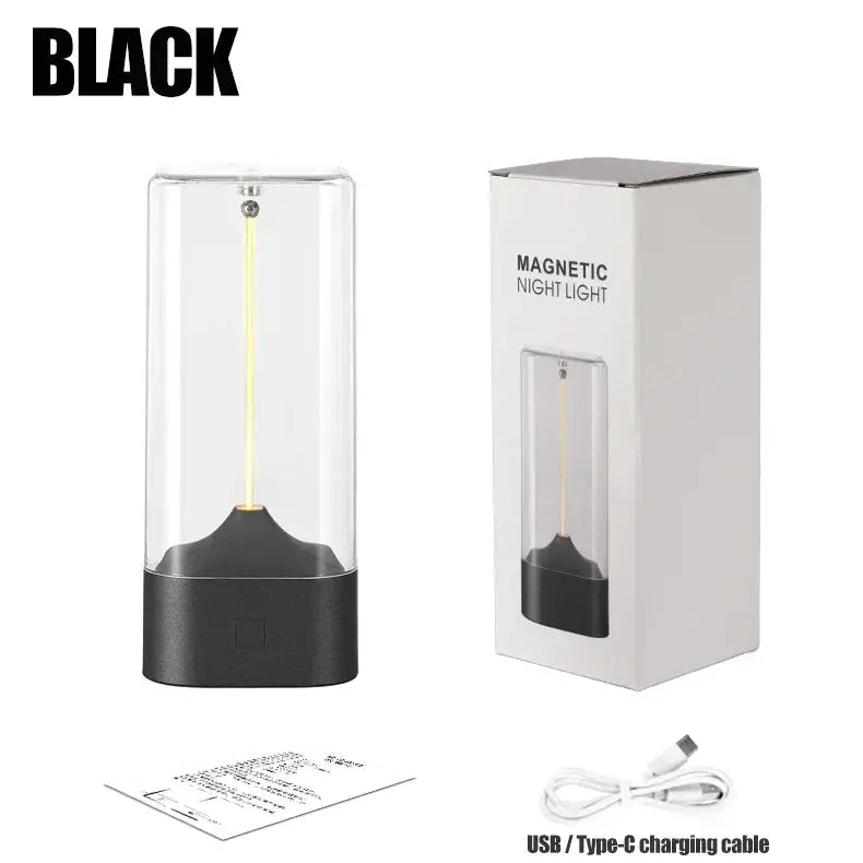 Wireless Night Light Magnetic Suspended Soft LED Light USB Rechargeable Room Decor Ambient Table Lamp Mood Lighting for Bedroom tableandwalllamps