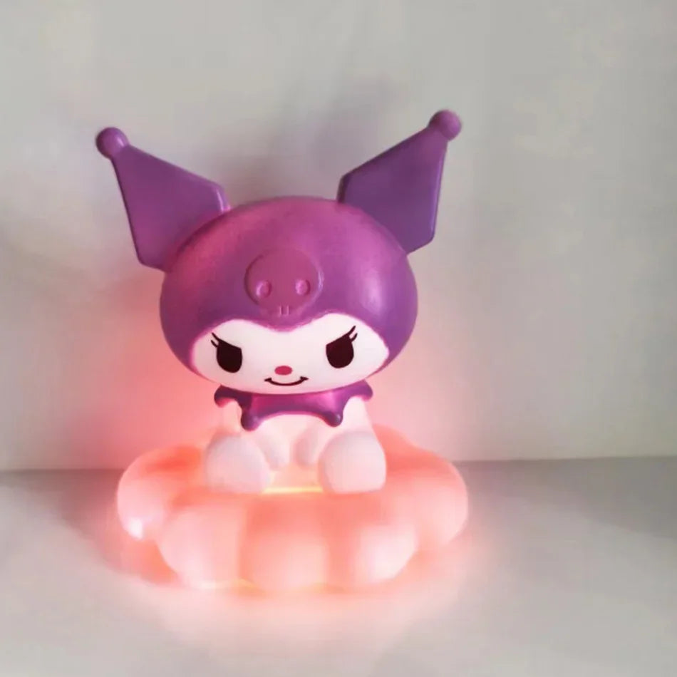 Anime Sanrio Hello Kitty Kuromi Cinnamoroll Melody Night Light Glowing Children Toy Bedside Lamp Kawaii Cute Kids Birthday Gift tableandwalllamps