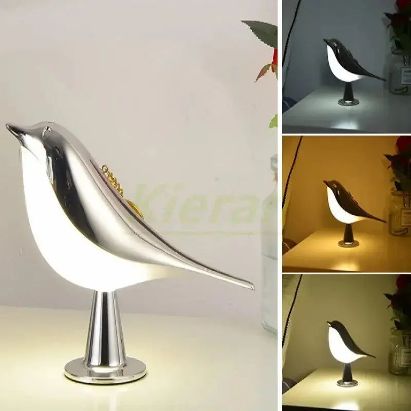 Modern Simple Magpie Led Desk Light Bedroom Study Bedside Lamp Living Room Decorate Touch Bird Floor Lamps Car Aromatherapy Lamp tableandwalllamps