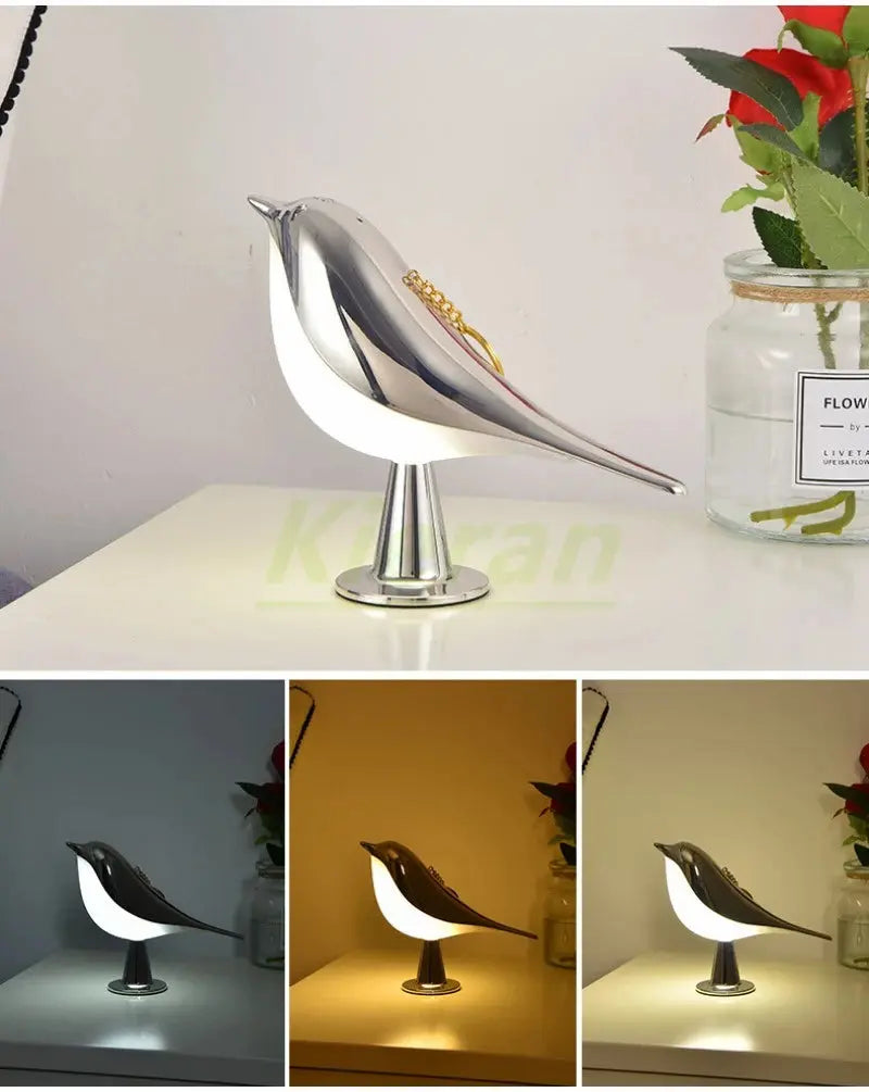 Modern Simple Magpie Led Desk Light Bedroom Study Bedside Lamp Living Room Decorate Touch Bird Floor Lamps Car Aromatherapy Lamp tableandwalllamps