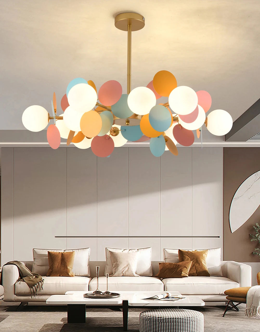 Scandinavian Style Chandelier For The Children's Room Nursery Bedroom Modern Led Chandeliers Living Room With Petals Lighting