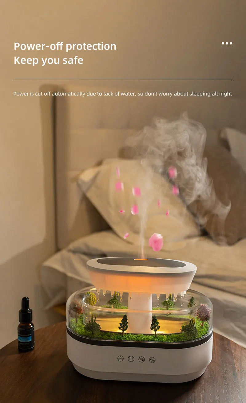 Micro Landscape Raindrop Aromatherapy Diffuser Essential Oil Aromatherapy Diffuser Colorful Gradient Ambient Light Mist Diffuser tableandwalllamps