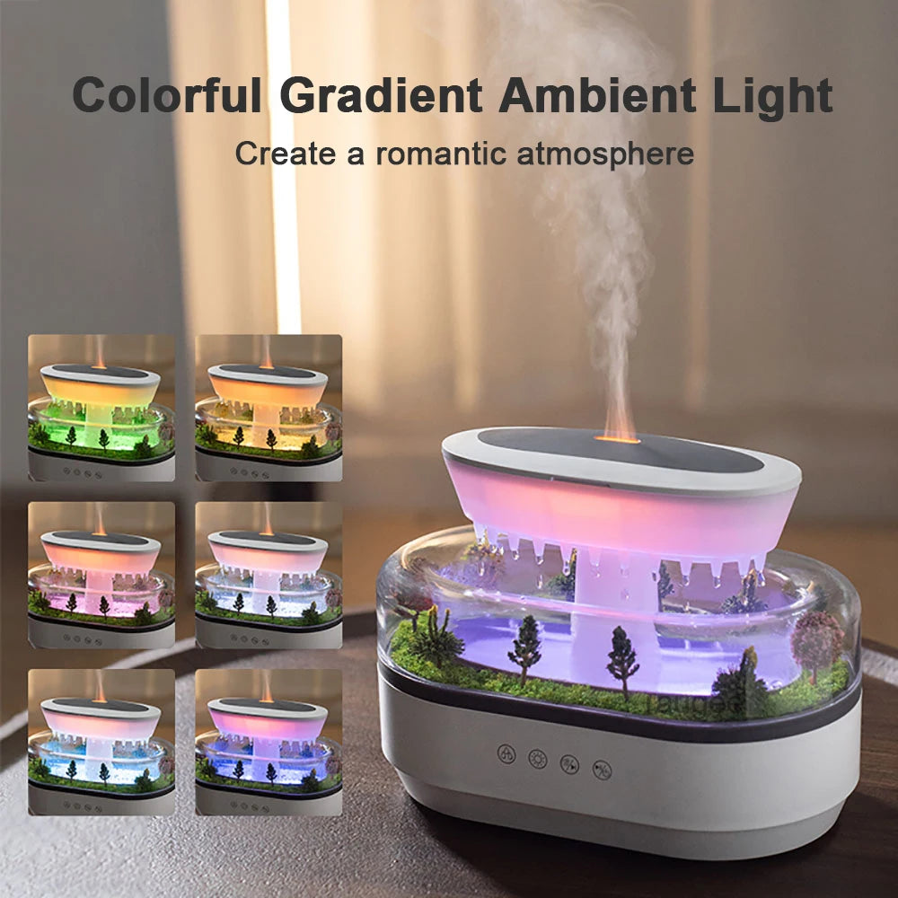 Aroma Humidifier Fragrance Diffuser Room Essential Oil Diffuser Home Aromatherapy Air Humidifier with Colorful Light and Music tableandwalllamps